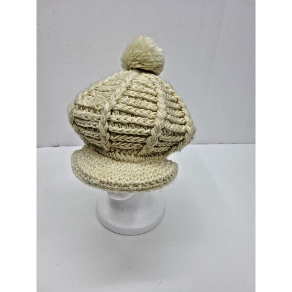Vintage Kmart Women's Knitted Winter Hat Beanie Visor Hat